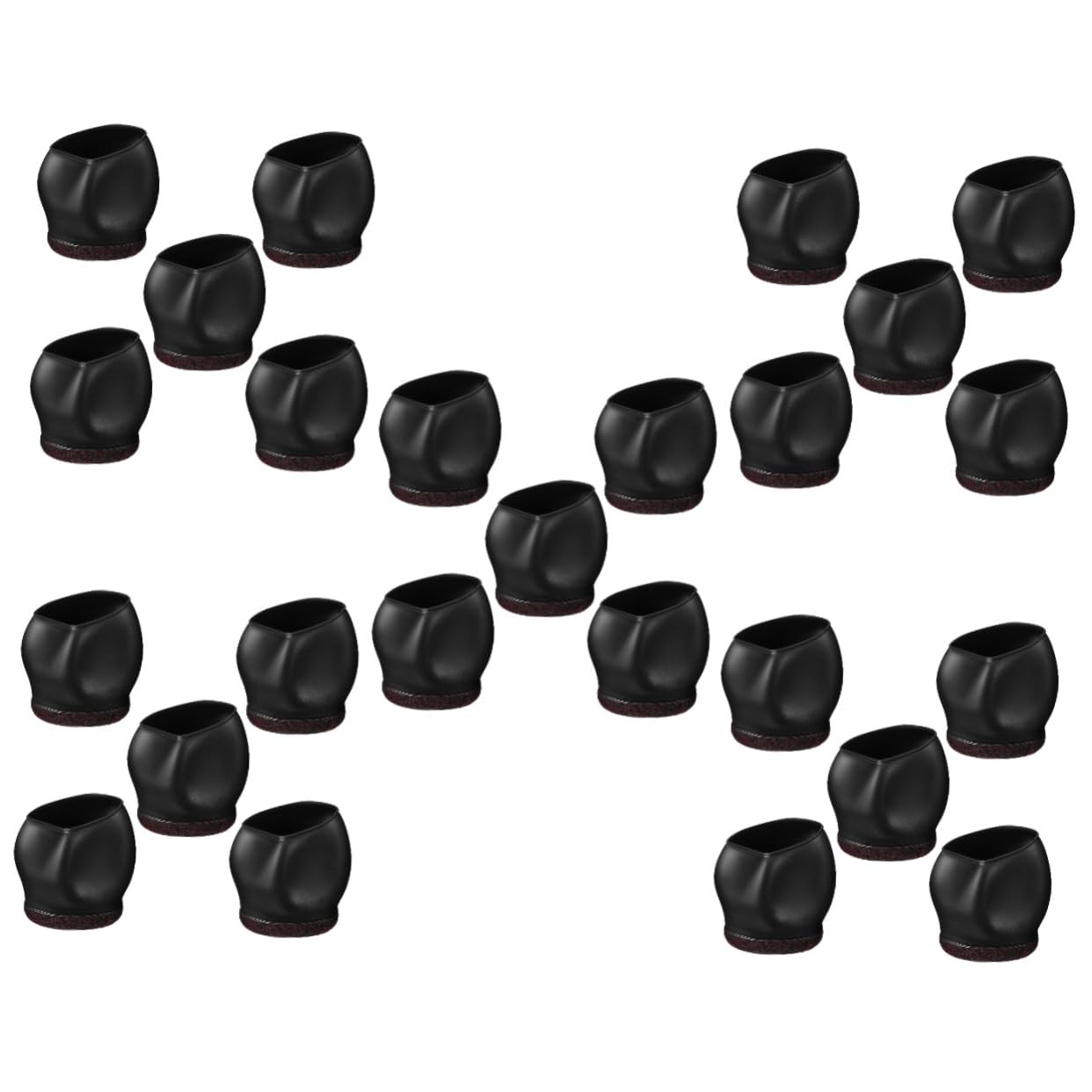 DOITOOL 25pcs Caster Cover for Chair Leg Furniture Foot Covers Rolling Dining Chair Protectors Protection Feet Office Leg Wheel Stoppers