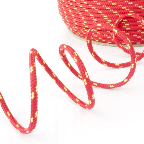 50 M cuerda de polipropileno 6 mm rojo x mm PP tela x bootskiste Colour plástico Poli cuerda trenzada