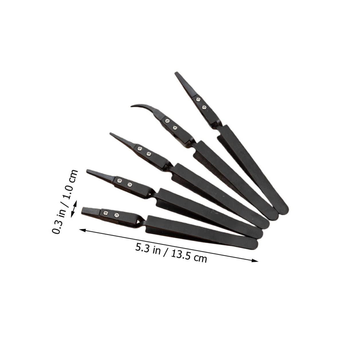 15 Stk Pinzette Mit Umgekehrtem Griff Elektronisch Kreuzverriegelungspinzette Spitz Gebogene Spitzen Kleine Gebogene Pinzette Pinzetten Für Bastelarbeiten Rostfreier Stahl Black