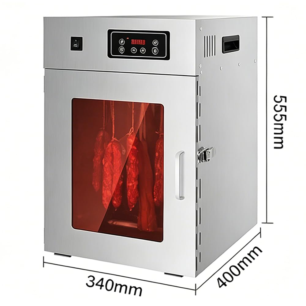 Caja Secadora De Biltong De Gran Capacidad, Deshidratador De Alimentos De Acero Inoxidable De 800 W, Panel De Control Digital Inteligente, para Uso Doméstico Y En Pequeños Negocios