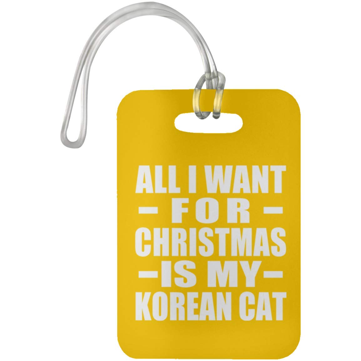 All I Want For Christmas Is My Korean Cat - Luggage Tag Athletic Gold/One Size, Travel Cruise Suitcase Bag-gage Tag