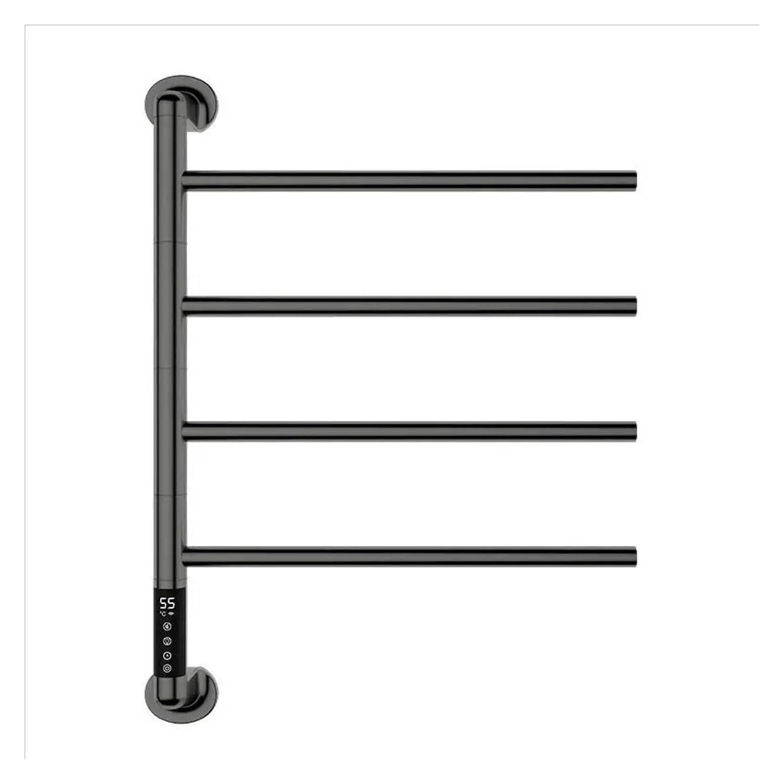 Porte-serviettes électrique rotatif gris à commande tactile