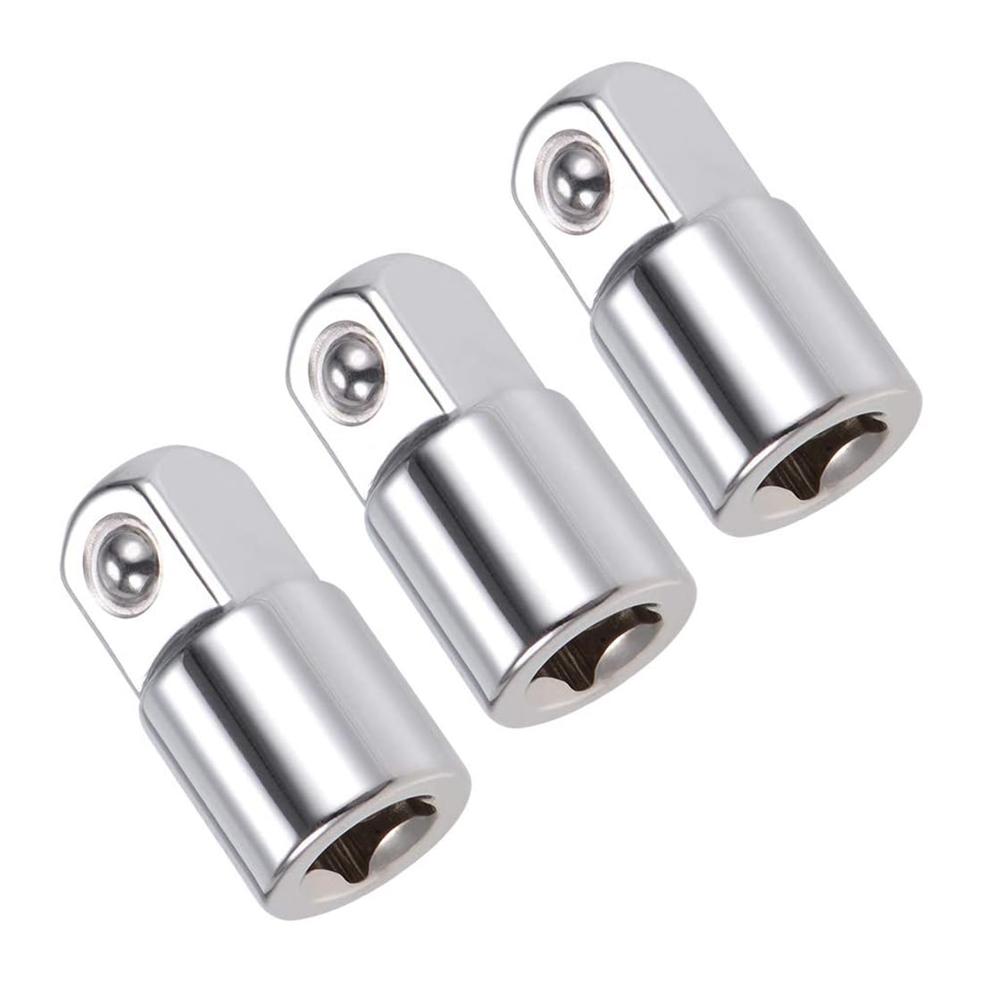 TOP-VIGOR 3Pcs 1/4 Inch Female to 3/8 Inch Male Socket Adapter
