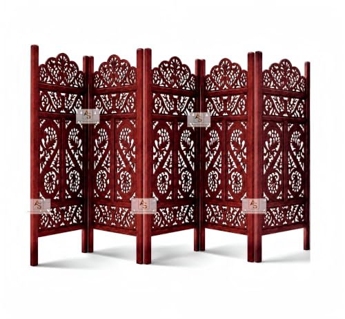 Image of Partition for Living Room,Divider,Partition Wall Divider Screen Separator, Wall Panel Divider for Hall | Bedroom |Office | Puja Room | Restaurant S Design (4 Feet 5 Panel)