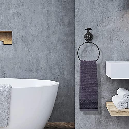 Garini Farmhouse Bathroom Decor, Garini Rustic Water Spigot Towel Holder thumb #3