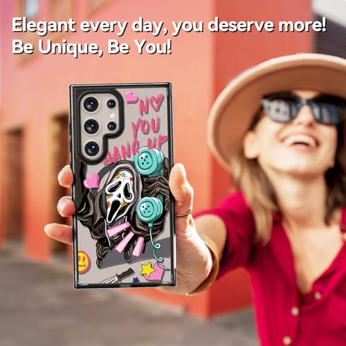 Coque magnétique Samsung avec motif crâne girly rigide - 6