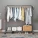 Wieszak na ubrania Wieszak na ubrania Wieszak na ubrania do wieszania ubrań, wolnostojąca szafa na ubrania Pręt do sypialni, przenośny metalowy organizer z dolnym stojakiem, 150 ×