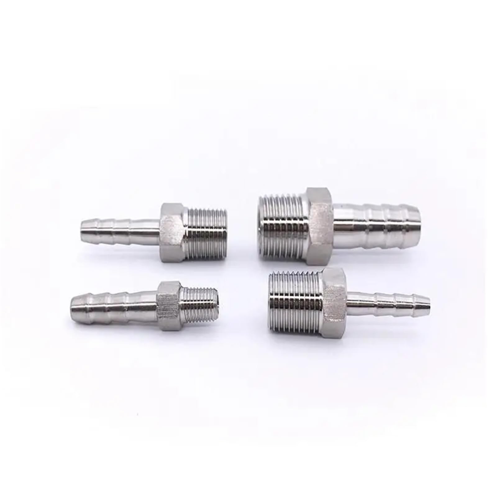 2'' NPT Male Thread x Hose Tail 304 Stainless Steel Water Pipe Fitting Reducer Joint Coupling Connector(52MM_2")