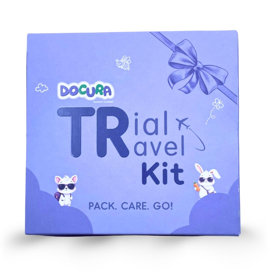 Docura Trial Travel Kit | Set of 4 Essential Baby Care Products | Travel-Friendly Baby Gift Box | Perfect for Newborns and Kids | Curated by Pediatrician | Ideal for Gifting & Travel Use-image-12