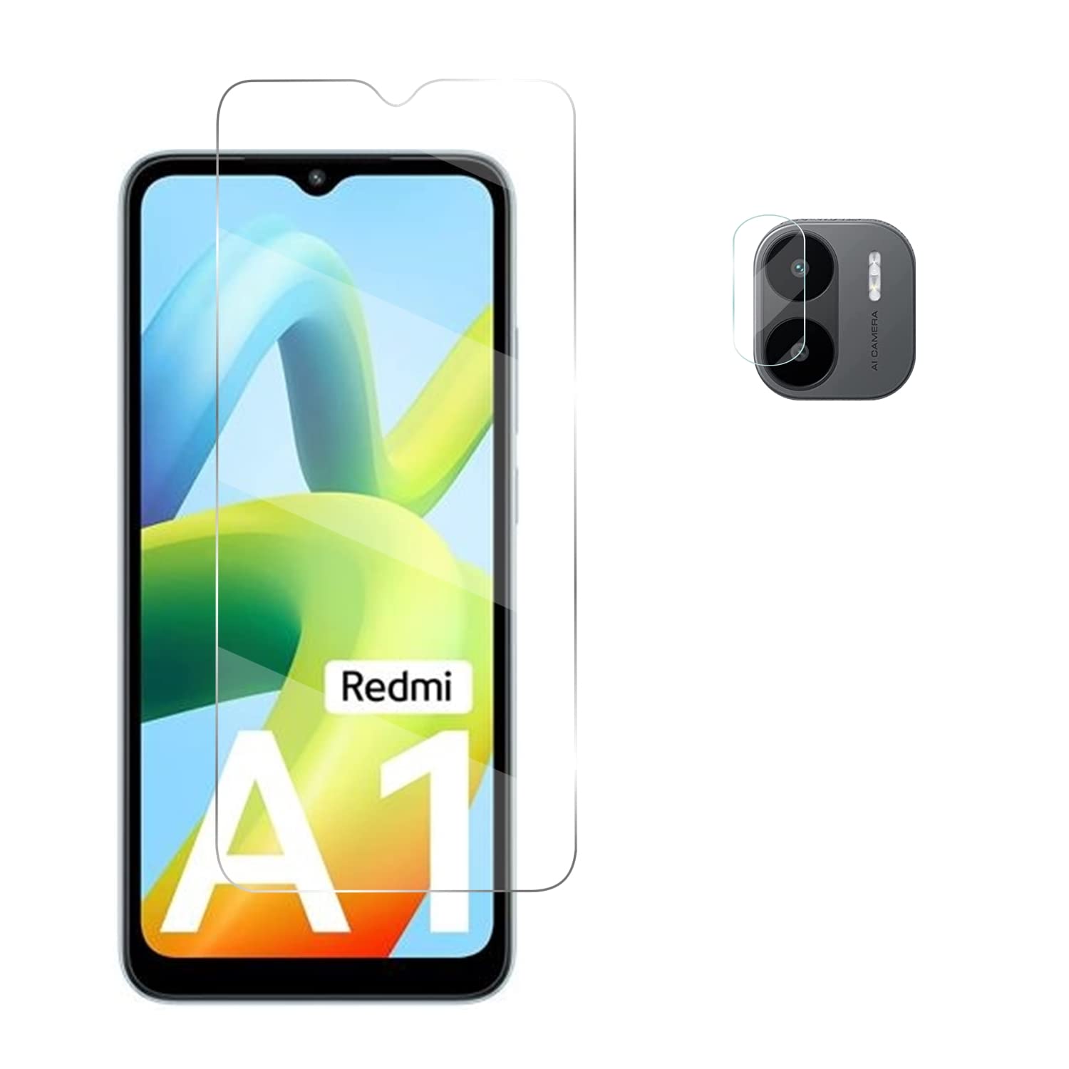 Wisely 2in1 Impossible Unbreakable Camera Lens Nano Glass + Front Guard Screen Protector for Redmi A1 Anti Scratch Flexible Screen Guard HD Clear (B0BNXGCPSV) Amazon Price History, Amazon Price Tracker