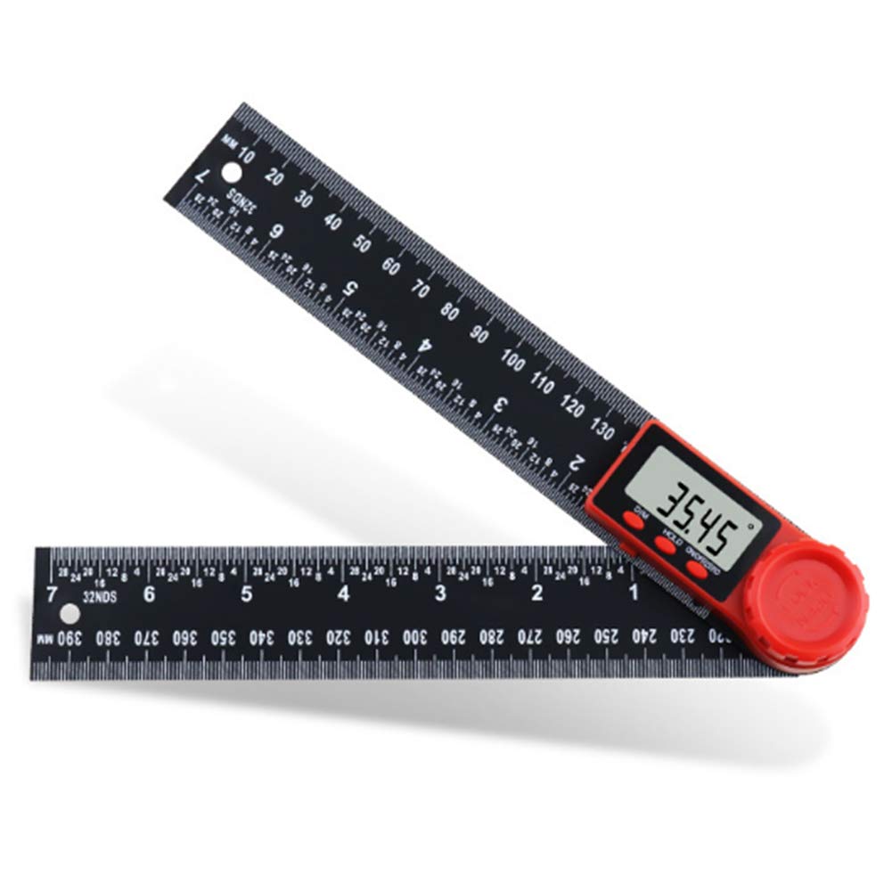 Goniometro Digitale 6 Pollici Con Display LCD - Righello In Acciaio Pieghevole, Misura Angoli 360°, Per Falegnameria - 10