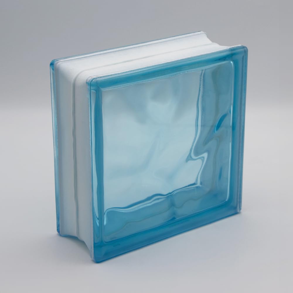 FUCHS DESIGN GLASBAUSTEINE Eckstein Neutro Wolke Klar 13,2x19x8 cm - 1