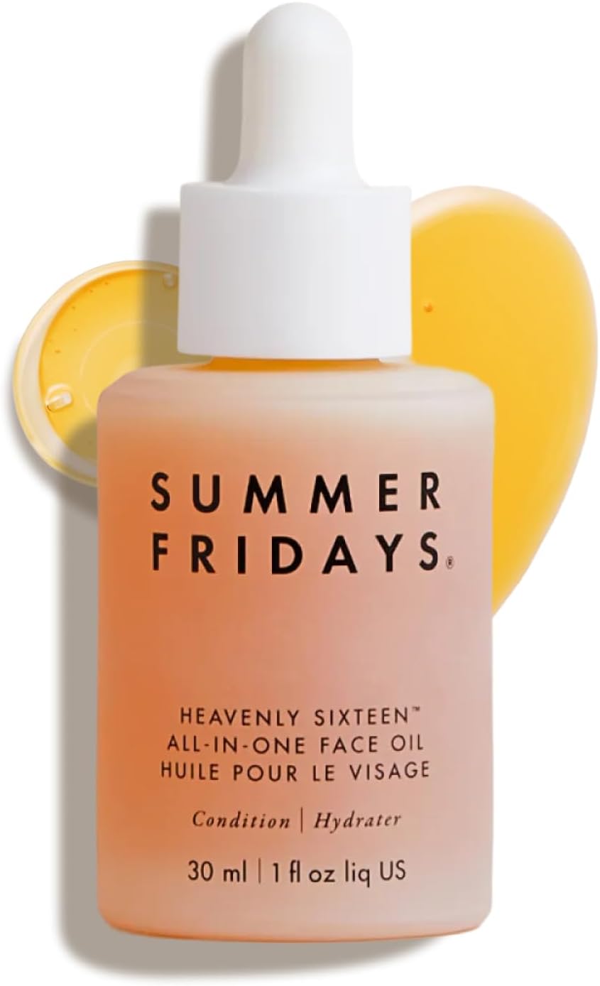 Summer Fridays Heavenly Sixteen All-in-One Face Oil - Moisturising Facial Oil with a Restoring Blend of 16 Non-Comedogenic Oils to Nourish and Fill Skin (