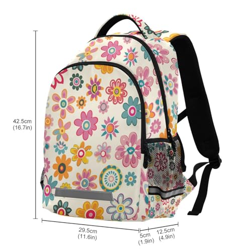 Flowers backpack for kids boys with chest clip book bags for youth mochilitas para ni?os3