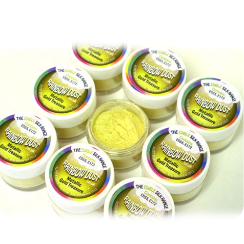 Rainbow Dust Metallic Gold Treasure Edible Silk Range by Classikool®