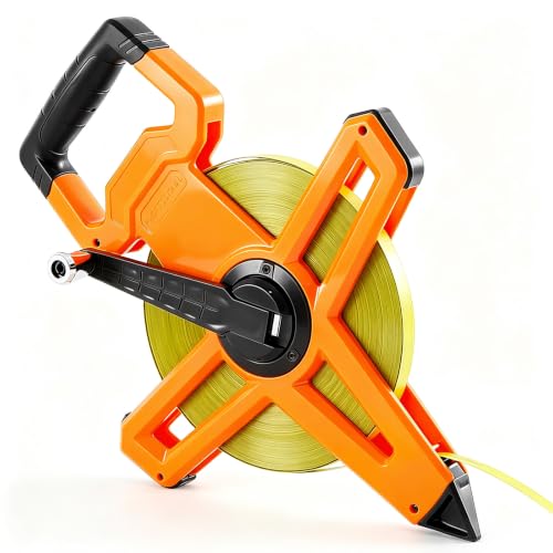 1 Pcs 328ft/100m Open Reel Steel Tape Measure Dual Scale