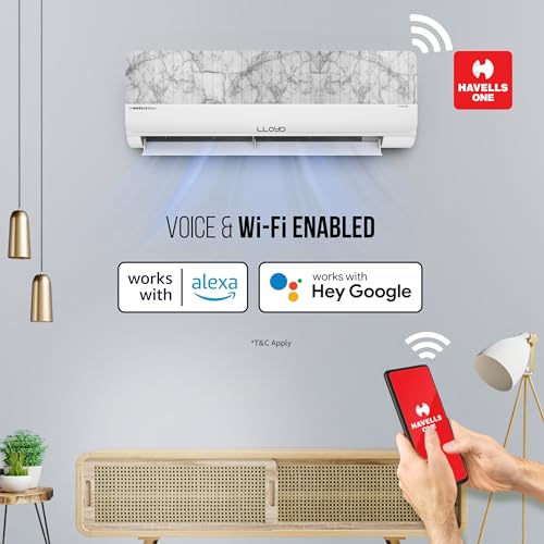 Image of Lloyd Stylus 1 Ton 3 Star Wi-Fi Inverter Split AC, 2026 New Star Rated (Changeable Fascia, 6 in 1 Convertible, Cools Up To 54C, Automatic Humidity, DG Mode, Ice Clean, Wood & Marble, GLS12V3ASNMR)