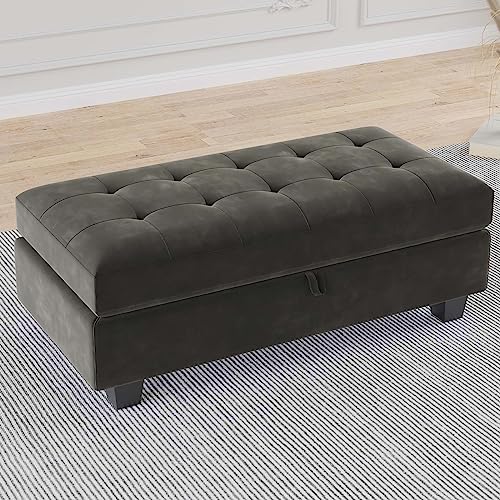Belffin Storage Ottoman Bench Oversized Rectangular Ottoman With