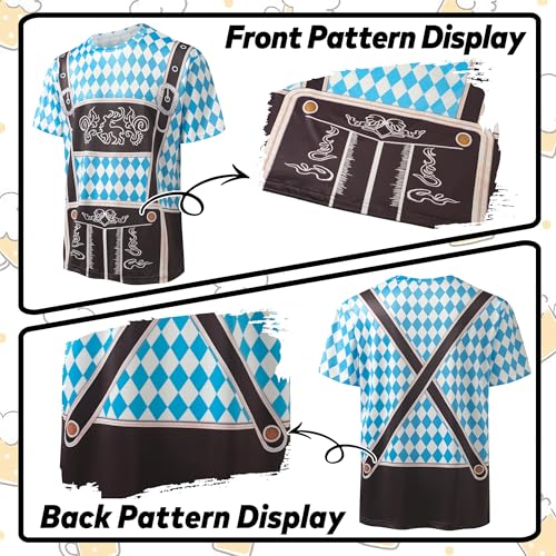 Men's Bavarian Oktoberfest Shirt,Pirate Shirt Men,Funny 3D Printed Graphic Novelty T-Shirt Men2