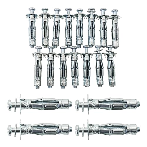 15Pcs M4x32mm Heavy Duty Zinc Plated Wall Anchors