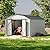 Patiowell 10 X 12 FT Barn Style Metal Storage Shed for Outdoor, Steel Yard Shed with Design of Lockable Doors, Utility and Tool Storage for Garden, Backyard, Patio, Outside Use