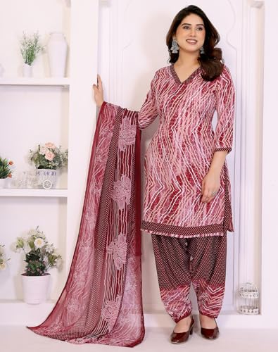 Image of Priyashi Women Unstiched Crepe dress materials | Crepe Salwar Suit for women with dupatta | suit material for women unstitched