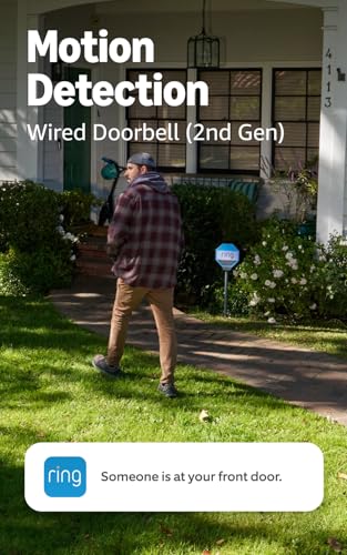 Ring Wired Doorbell (newest model), Speckled Gray with Window &amp; Door Sensor - image 4