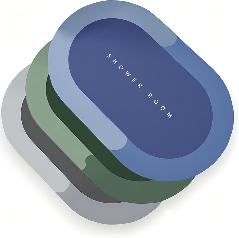 Kit com 3 Tapetes Mágicos Antiderrapantes Ultra Absorventes Secagem Rápida Para Banheiro Cozinha Casa Multiuso Design Moderno Cores Variadas 40x60cm