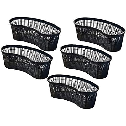 Teichpflanzen Korb - Pflanzkörbe Teichkörbe Gartenteich Bepflanzung (Halbmond, 5er Set) Cover