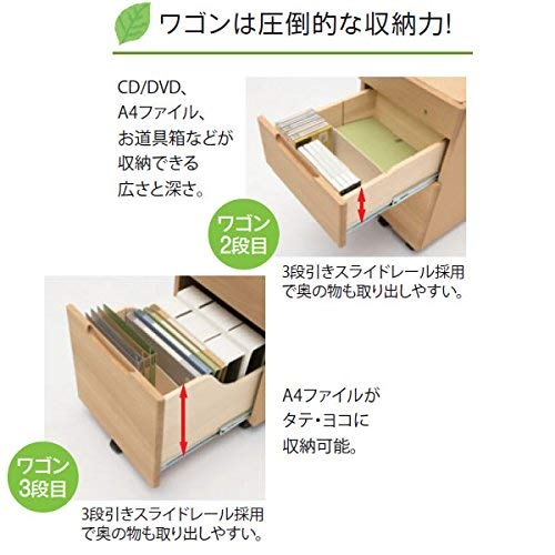 Amazon.co.jp: カリモク 学習机/デスクワゴン 幅406mm 【ピュア