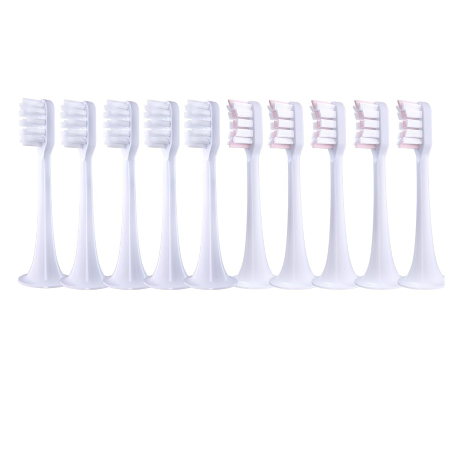 tianwandong 10 sztuk wymiennych końcówek do szczoteczki elektrycznej T300/500 Sonic Soft DuPont Bristle Wymienna końcówka do szczoteczki do zębów(5White5Pink)