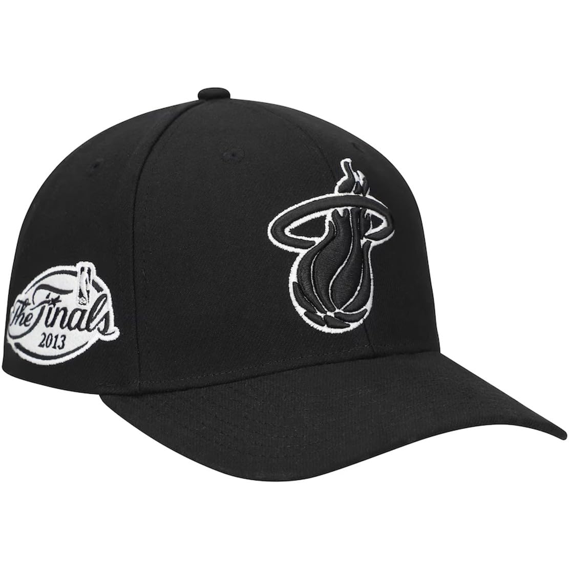 Mitchell & Ness Miami Heat Panda Pro Snapback Adjustable Hat Cap - Black