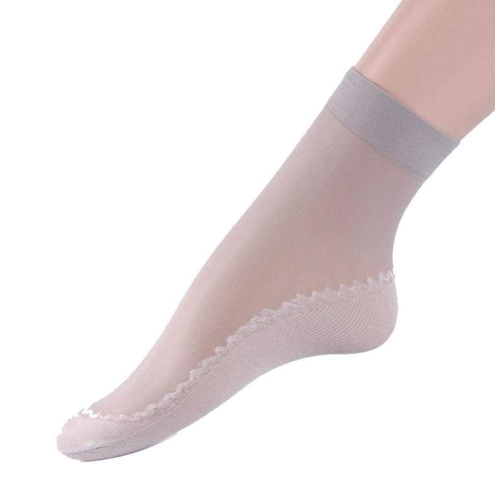 KaixinRoomWomen's Summer Cotton Short Stockings Cored Wire Socks Germ Proof, 10 Pair