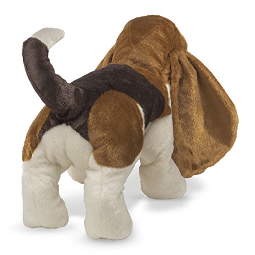 Folkmanis Basset Hound Hand Puppet , Brown, White, Black - Image 2