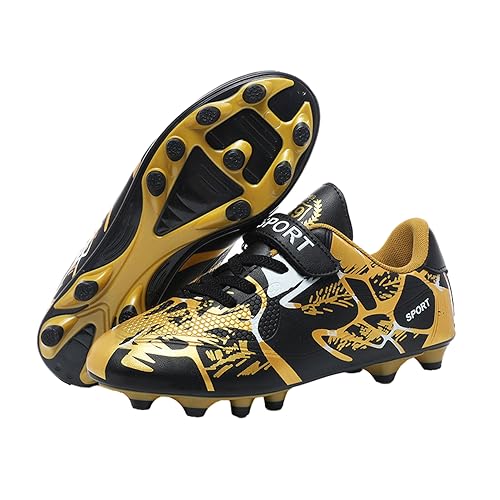 Mateju Botas de Fútbol para Niños, Zapatos de Fútbol Cesped Artificial Zapatillas Deportivas Aire Libre Formación, Transpirable Zapatillas de Fútbol Adolescentes 28-39