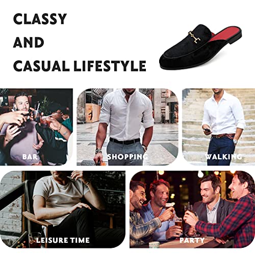 MHB Men's Mule Stylish Backless Slip-On Loafer Casual Dress Sandal Shoes Fashionable Slipper for Men Plus Size 7-133