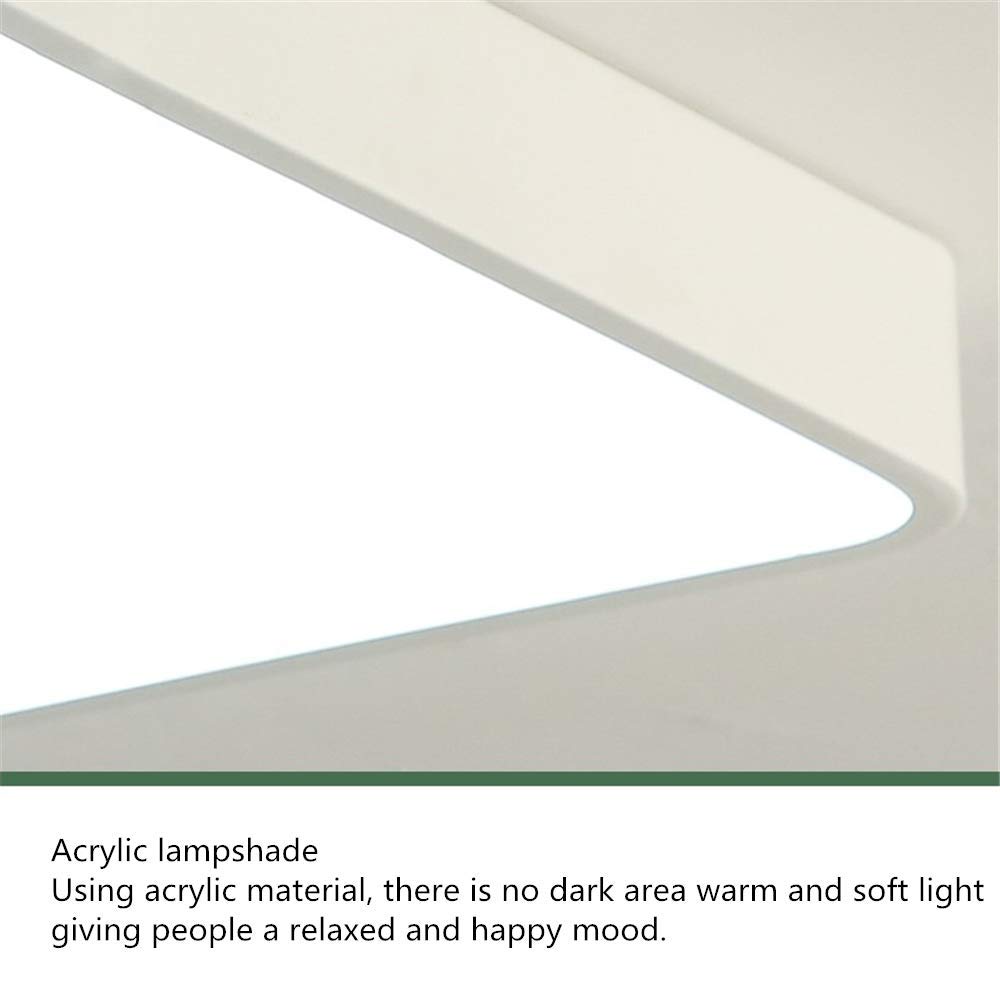 Plafón LED, 36W regulable, 3060lm, 3000-6500K, moderno plafón cuadrado ultrafino con control remoto, adecuado para baño, dormitorio, cocina, sala de estar, blanco, 40 * 40 * 5CM