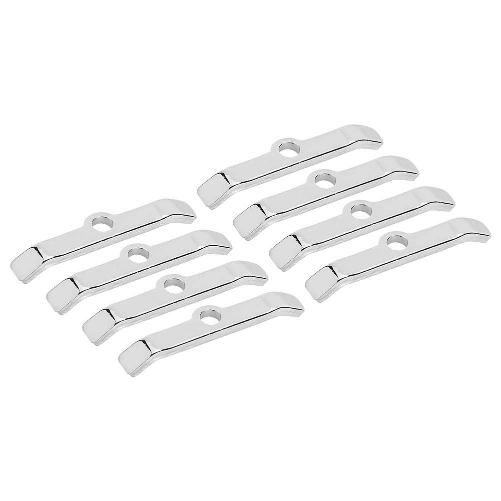 8Pcs High Reliability Valve Hold-Down Tabs, Chrome Valve Cover Bars, Hold-Down Tabs Spreader Bars Car for Engines