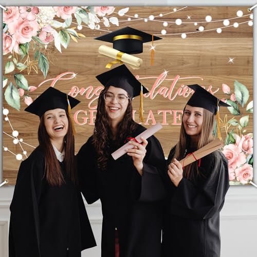 Avezano Banner Graduación Madera Rústica 7 x 5 ft miniatura 5