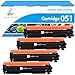 051 Black Toner Cartridge 4-Pack Compatible for Canon Toner Cartridge 051 051H CRG051 CRG051H for Canon imageCLASS MF264dw MF269dw MF267dw MF266dn MF263dn LBP162dw LBP161dn Printer