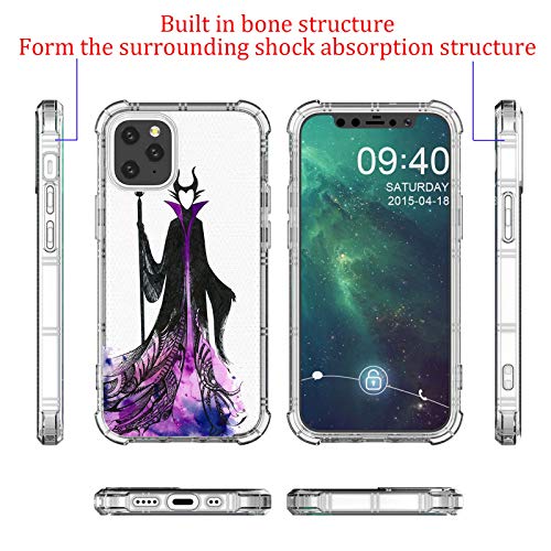 Iphone 12 Pro Case,Clear With Watercolor Character Pattern Design Plastic Iphone 12 Pro Case Tpu Bumper Protective Case Compatible With Apple Iphone 12/12 Pro #TOP1