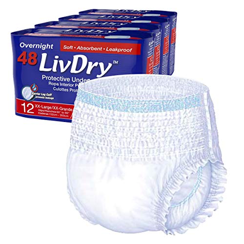LivDry Overnight Protective Underwear XX-L Size Count: 48