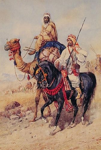 Tableaux Sur Toile Moderne la caravane arabe Giuseppe Gabani poster decoration chambre 60x90