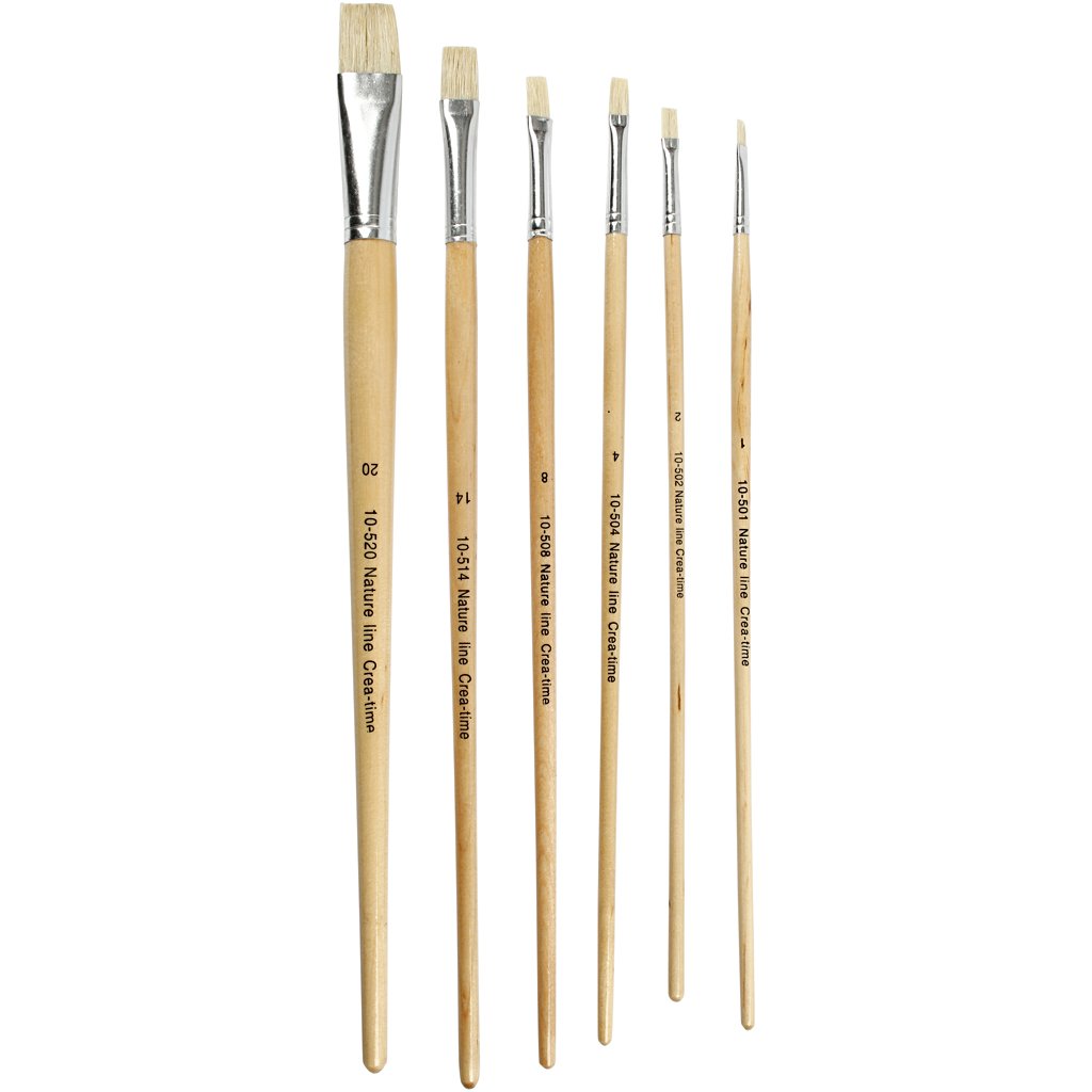 Nature Line 64asstd - Pincel (mango largo, 5 x 19 mm)