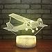 Produktbild 3D-Flugzeugmodell Nachtlicht-Illusionslampe 7 Farbwechsel-Dekorlampe  mit Fernbedienung USB-Kabel Schlafzimmer Schreibtisch Büro Dekorative Lampe