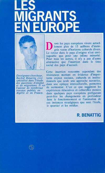 Les migrants en Europe: Quel avenir éducatif et culturel?      Paperback