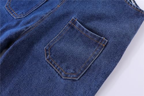 Mud Kingdom Little Boys Cute Denim Overalls Adjustable Straps4