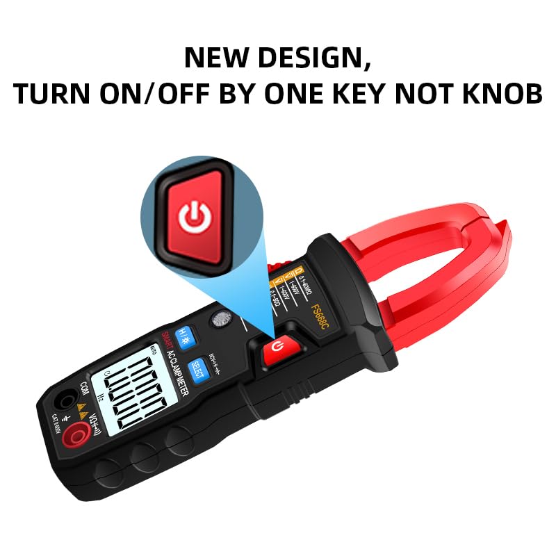 NEWDRU VoltGuard Pro Digital Clamp Meter | 6000 Counts Multimeter with Non-Contact Testing | Measures AC/DC Voltage, Current, Resistance, Capacitance & Frequency | High Accuracy & Multi-Use - Image 8 thumbnail