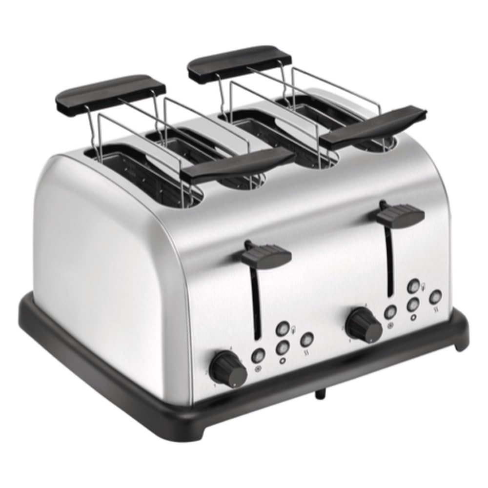 MBH Tostapane professionale 4 fette Tostapane elettrico industriale per bagel, panini e pane tostato.