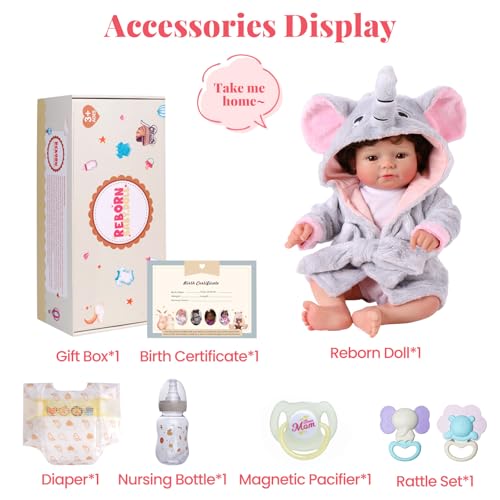 Muñeco Reborn BABESIDE Niño Realista 17 Pulgadas miniatura 6